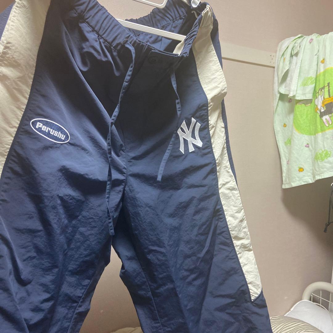 Perushu × MLB ナイロンドローコードパンツ