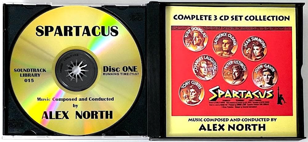 廃盤 3CD スパルタカス コンプリート サウンドトラック アレックス・ノース