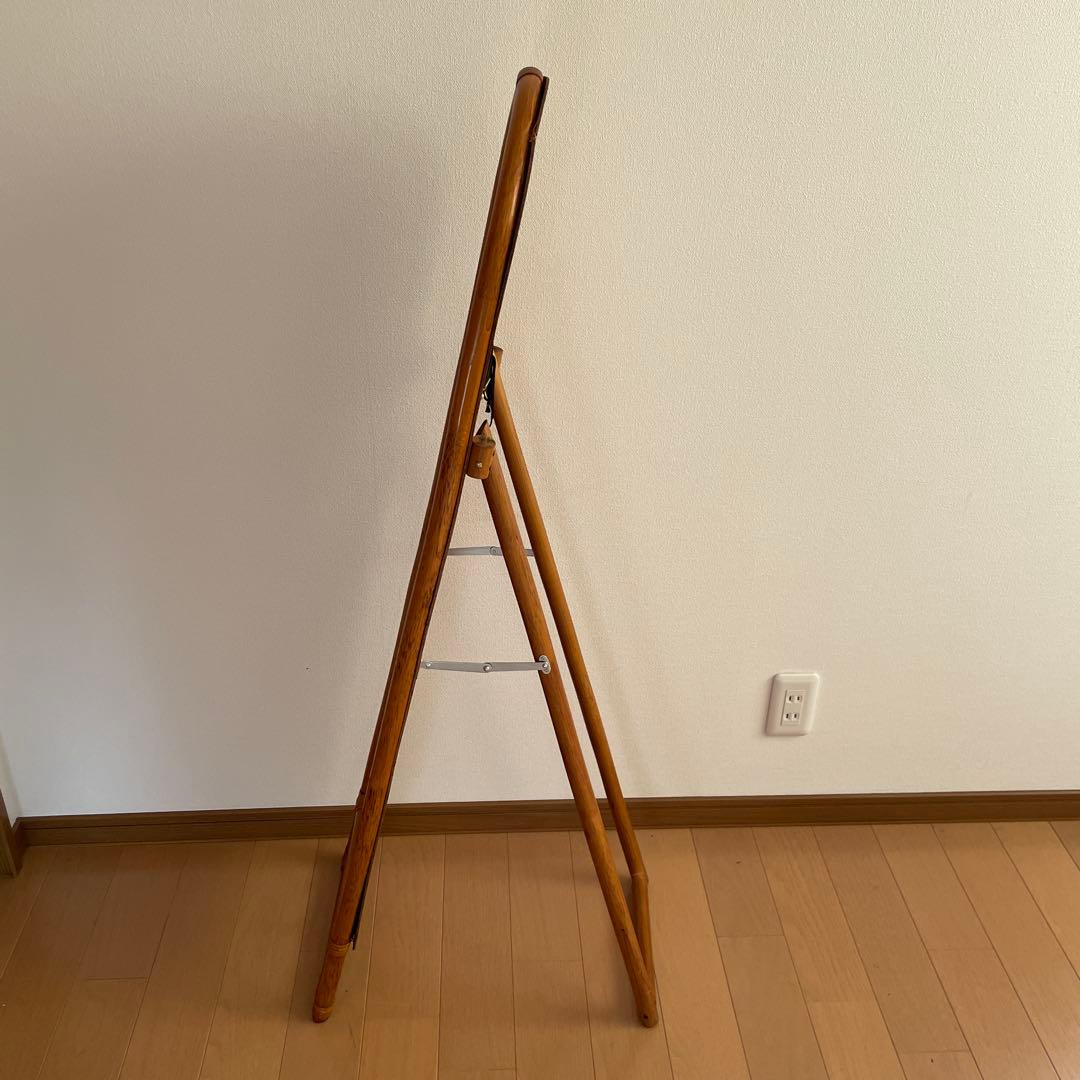 アンティーク　ラタン　姿見
