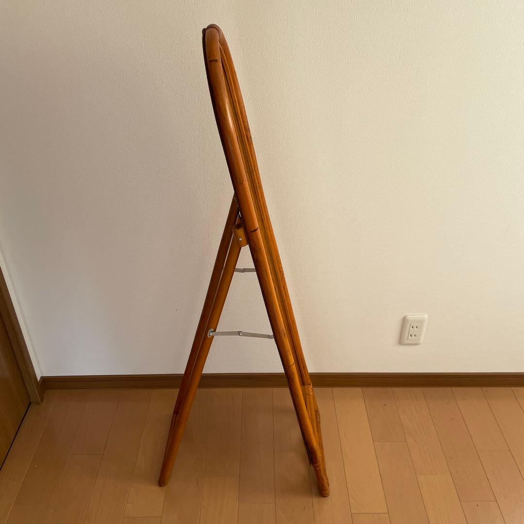 アンティーク　ラタン　姿見