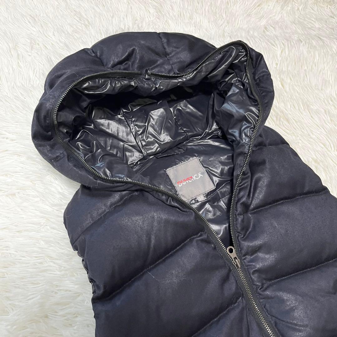 デュベティカ ダウン ベスト カシミヤ ネイビー 38