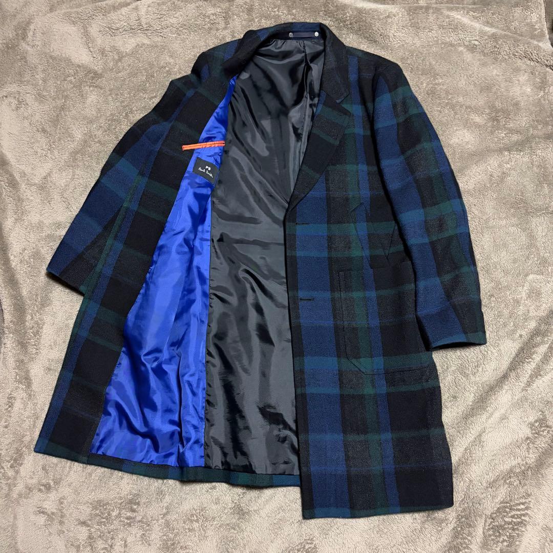Paul Smith チェック柄チェスターコート　ブラックウォッチ　レア　00s