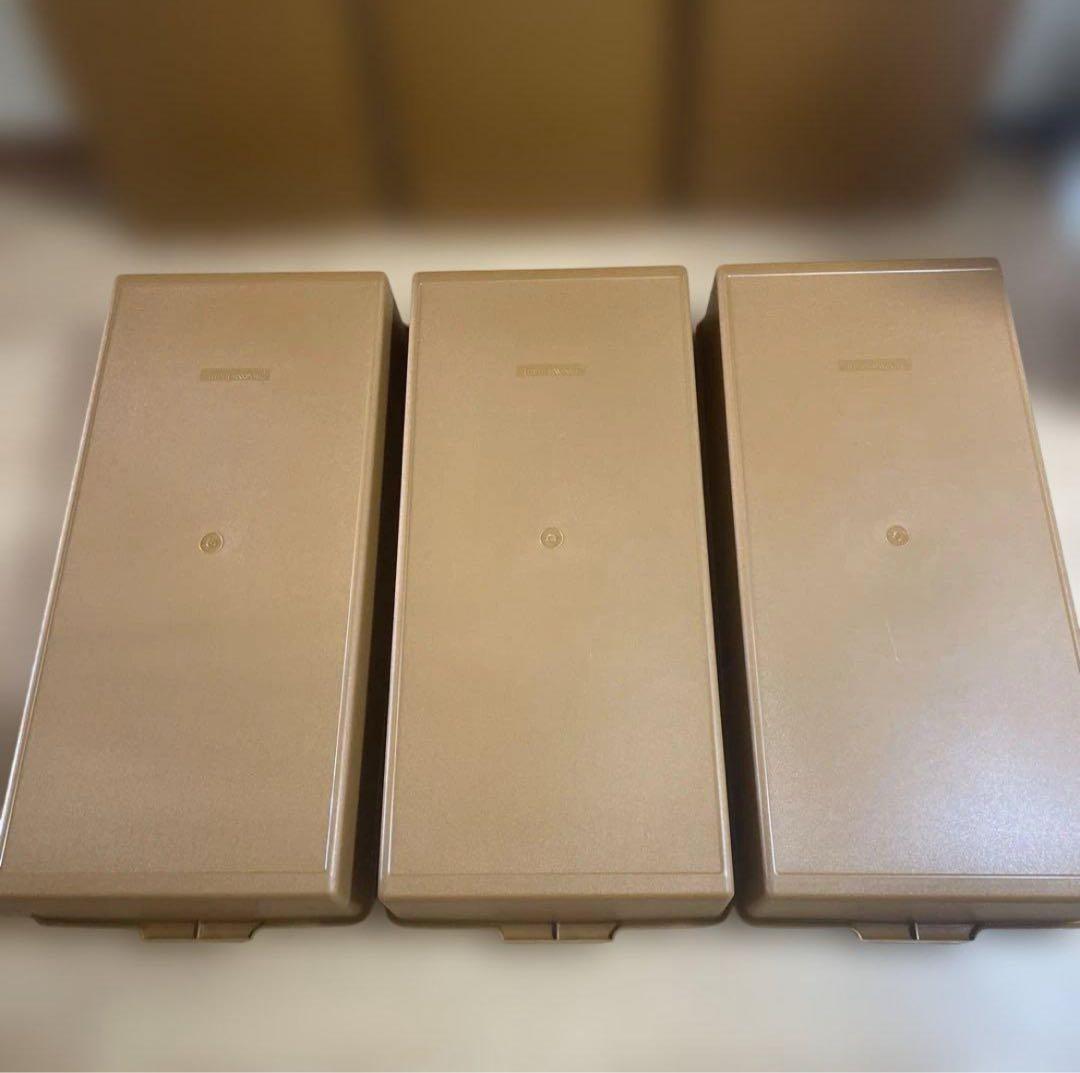 ★タッパーウェア❗️ロングスーパーケース.セピアカラー.38 Lおまとめ3個セット