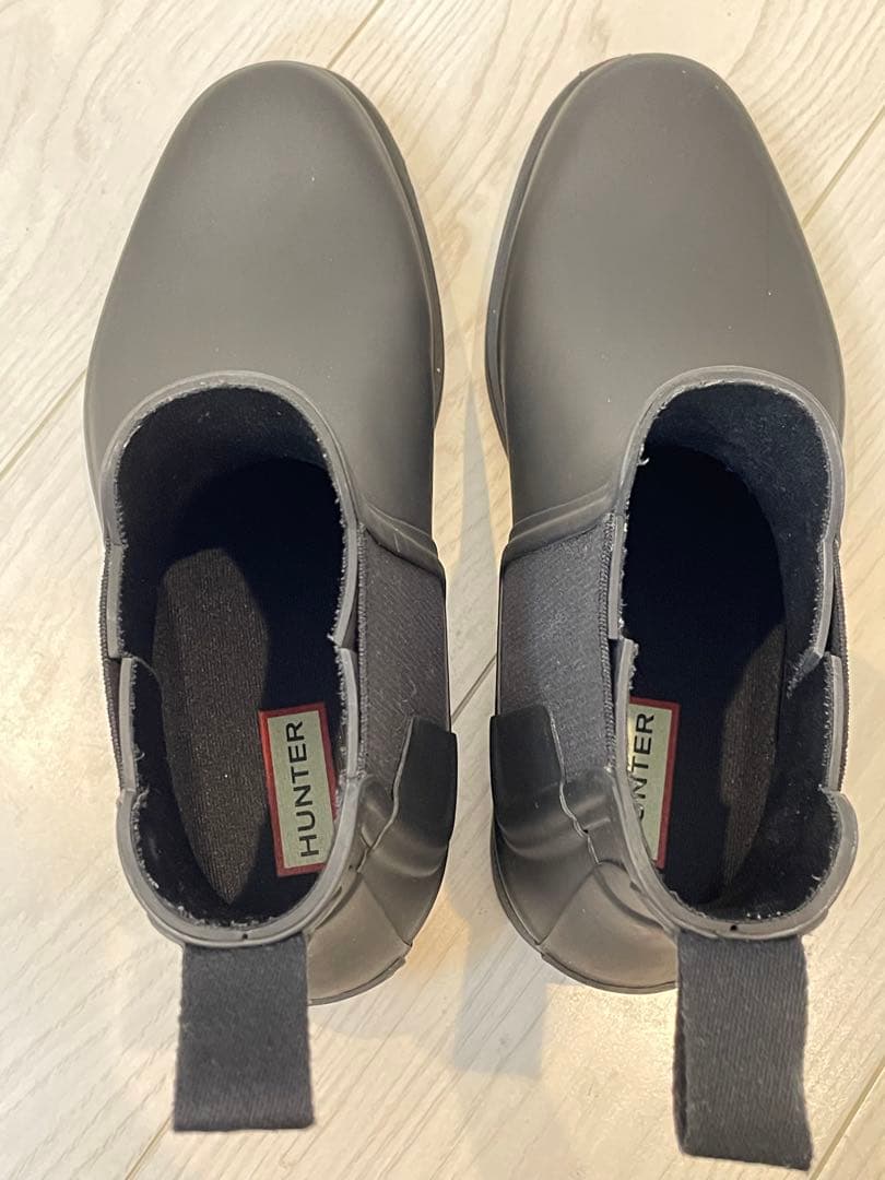 HUNTERオリジナル リファインド チェルシーブーツ-ブラック