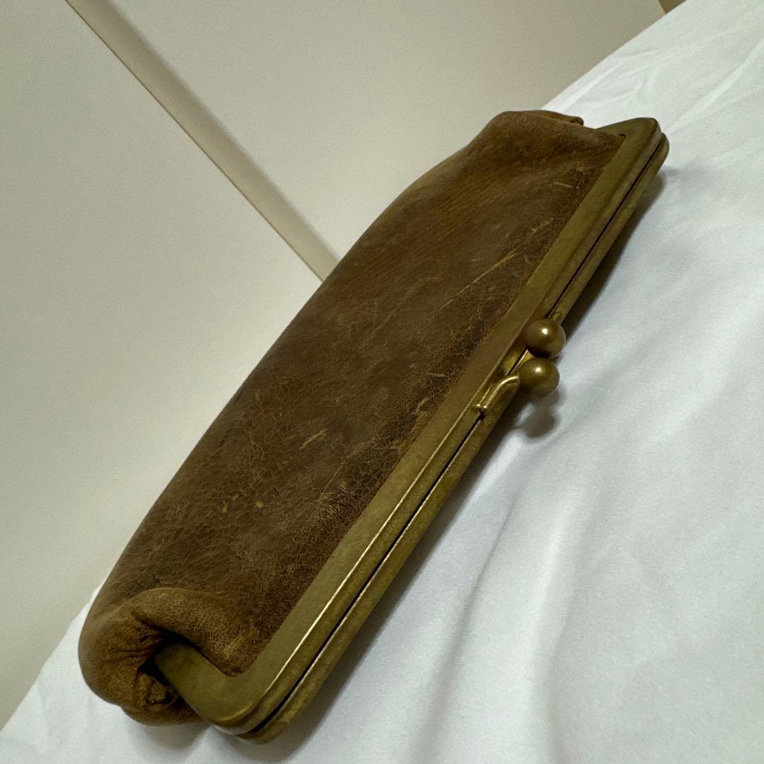 N25 がま口財布 クーズーワックスレザー