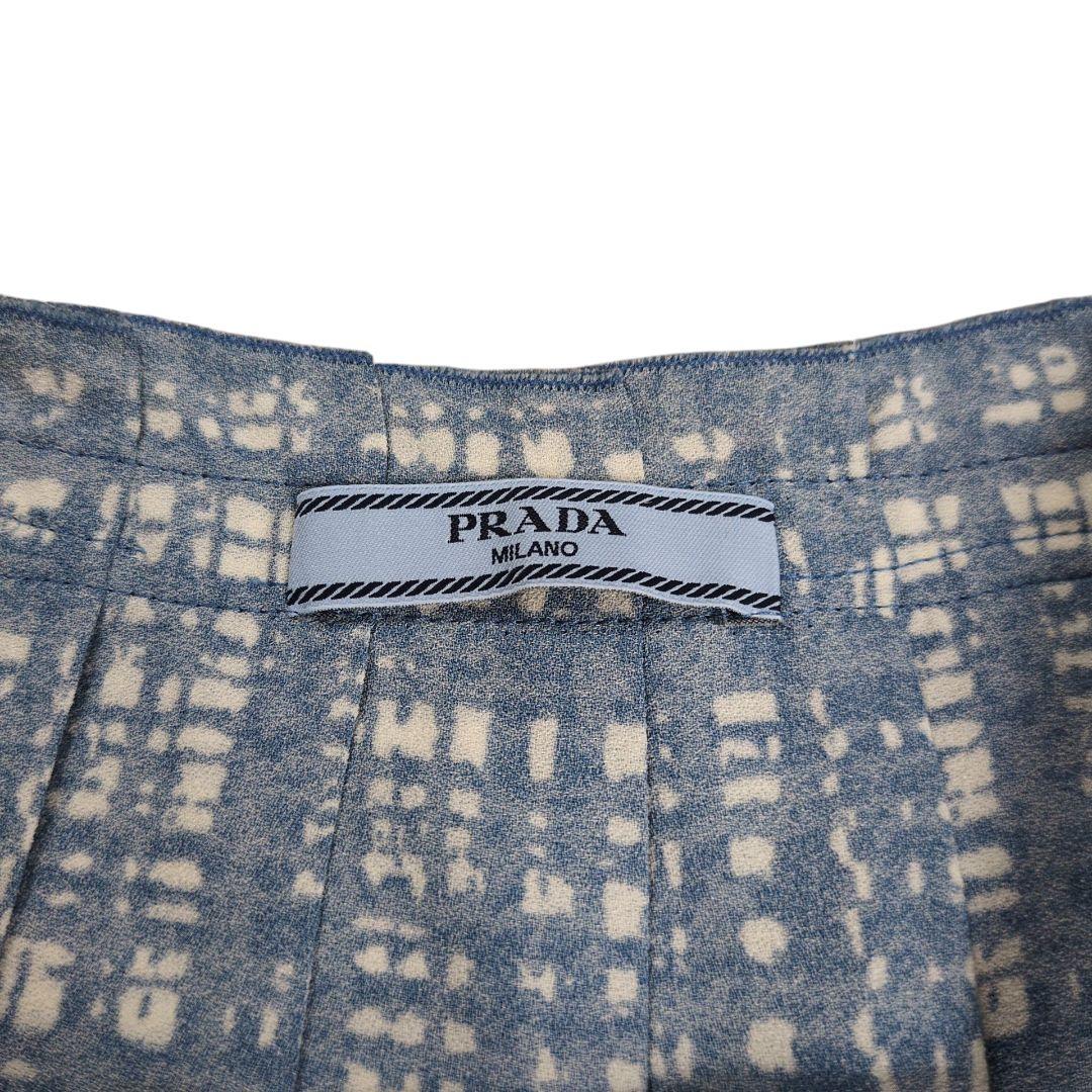 【希少】PRADA プリーツ ラップ ミニスカート