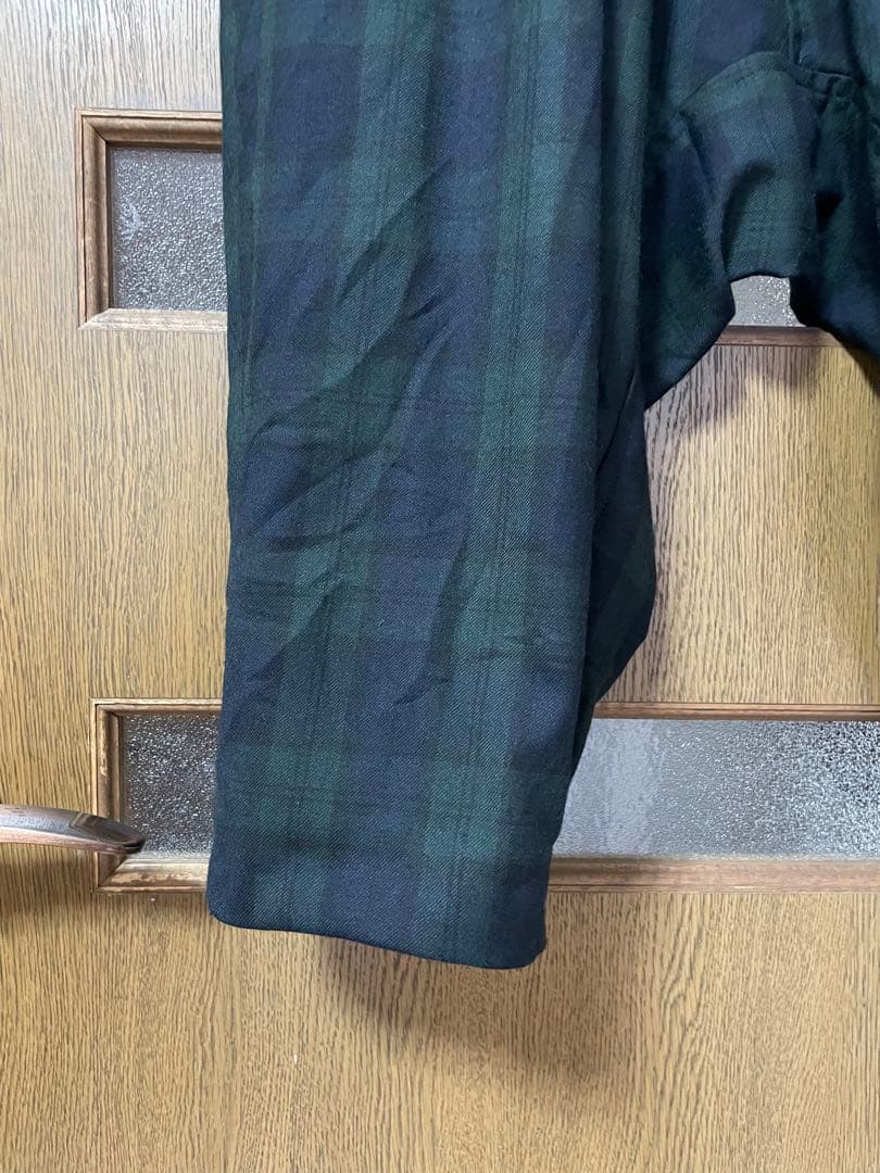 よし ブラックコムデギャルソン チェック柄サルエルパンツ ブラックウォッチ