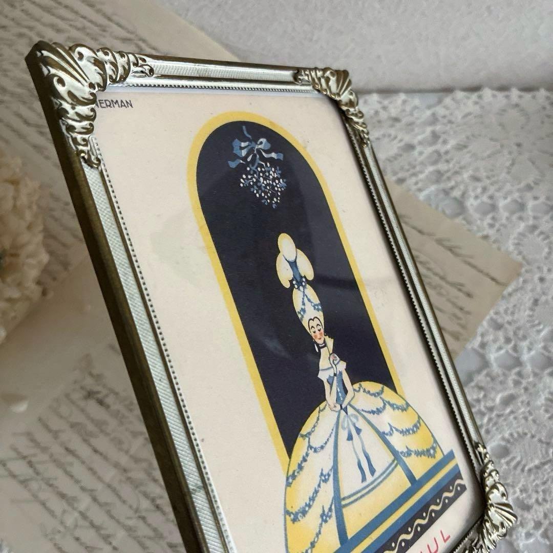 RT98 優美な装飾が美しい北欧ヴィンテージ 真鍮のフォトフレーム 16×11