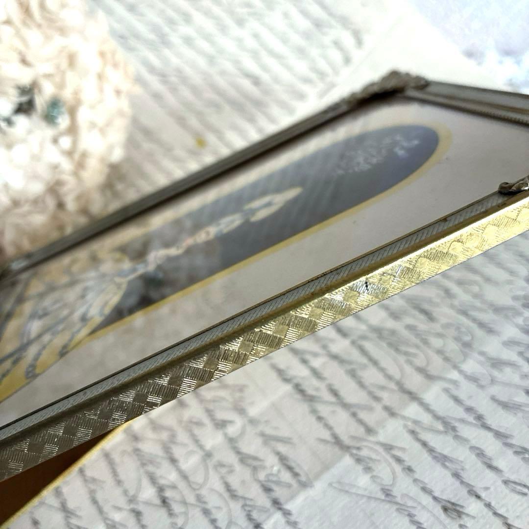 RT98 優美な装飾が美しい北欧ヴィンテージ 真鍮のフォトフレーム 16×11