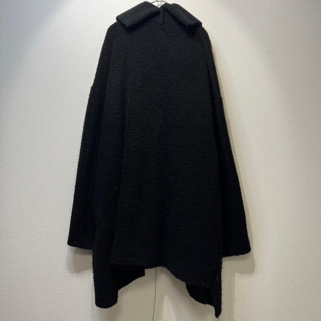 希少 ワイズ 上質 ウール プードル ボア チェスターコート ポンチョ ケープ