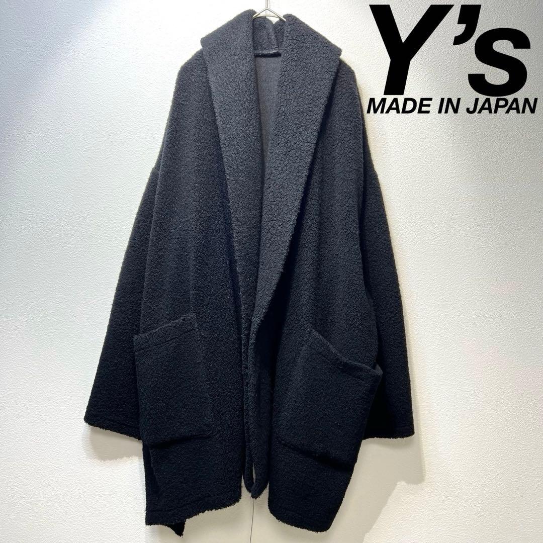 希少 ワイズ 上質 ウール プードル ボア チェスターコート ポンチョ ケープ