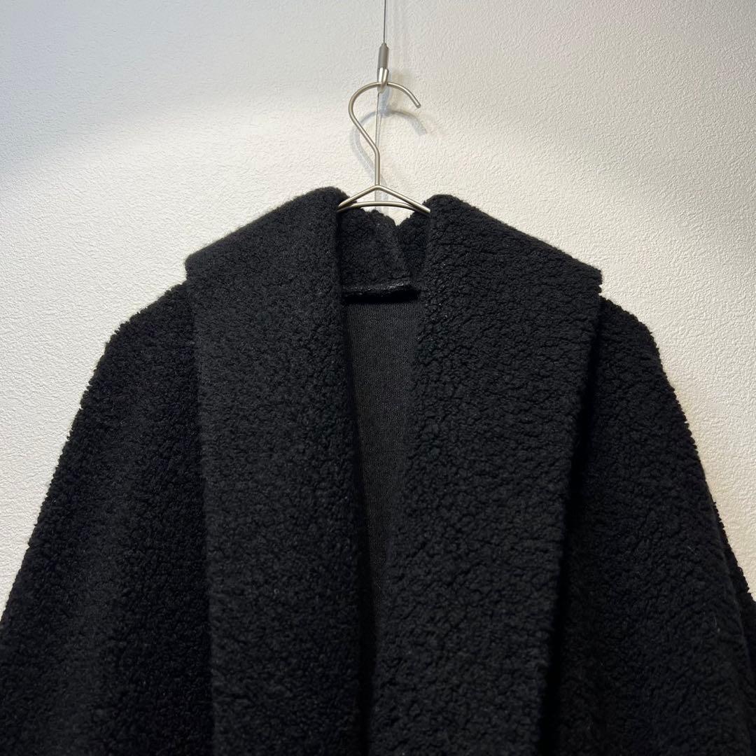 希少 ワイズ 上質 ウール プードル ボア チェスターコート ポンチョ ケープ