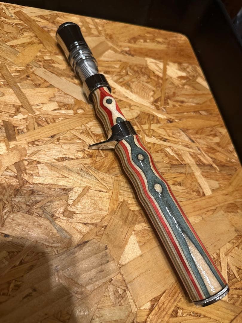 ハンドメイドグリップ　ブラックバストップウォーター 渓流釣りベイトフィネス