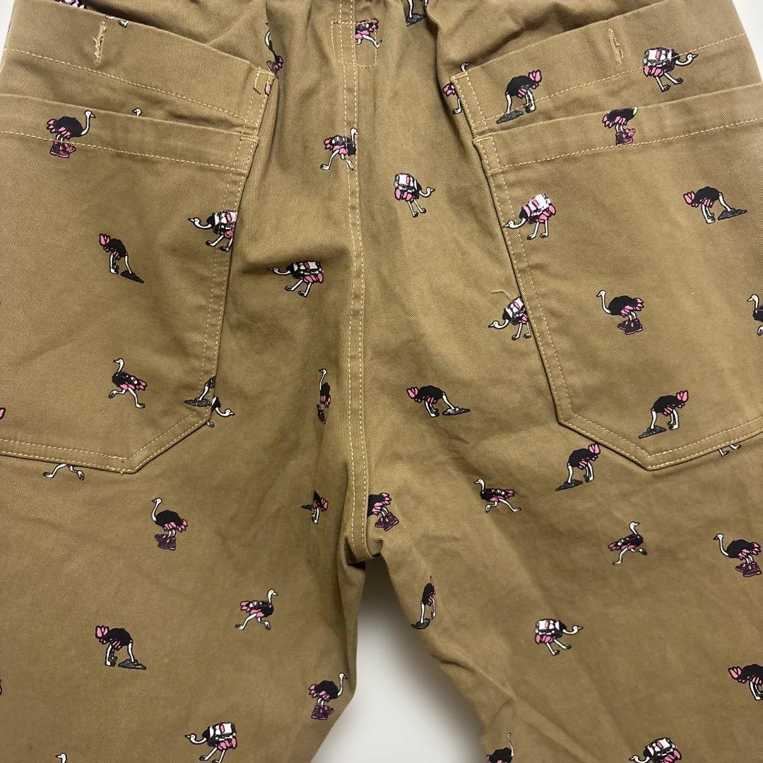 専用ダチョウ柄プリント パンツ、猫柄ワンピース、アニマル柄黒Tシャツ3点セット