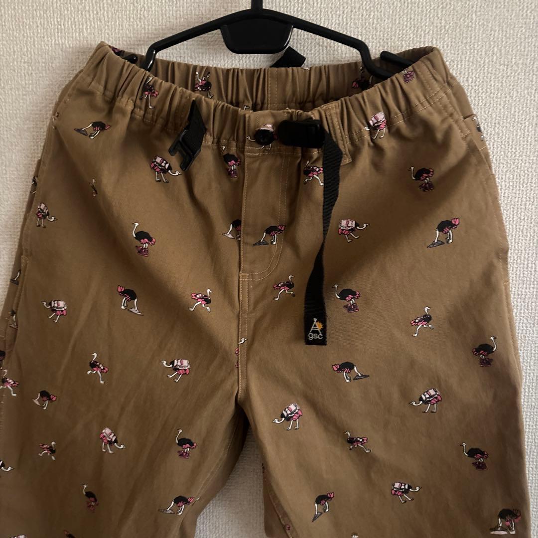 専用ダチョウ柄プリント パンツ、猫柄ワンピース、アニマル柄黒Tシャツ3点セット