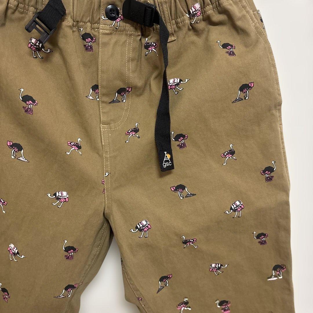 専用ダチョウ柄プリント パンツ、猫柄ワンピース、アニマル柄黒Tシャツ3点セット