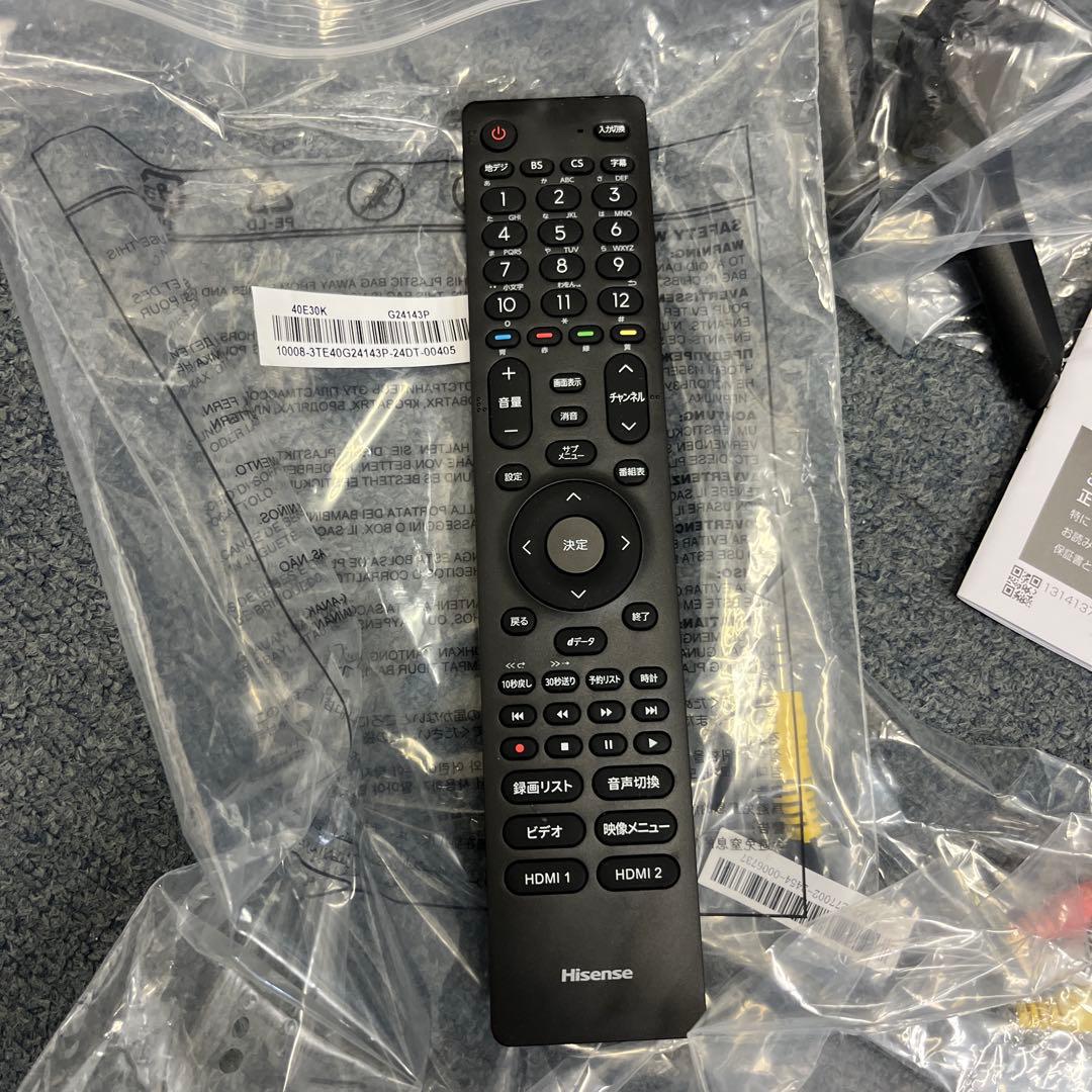 Hisense 40v型 2024年製 液晶テレビ 40E30K