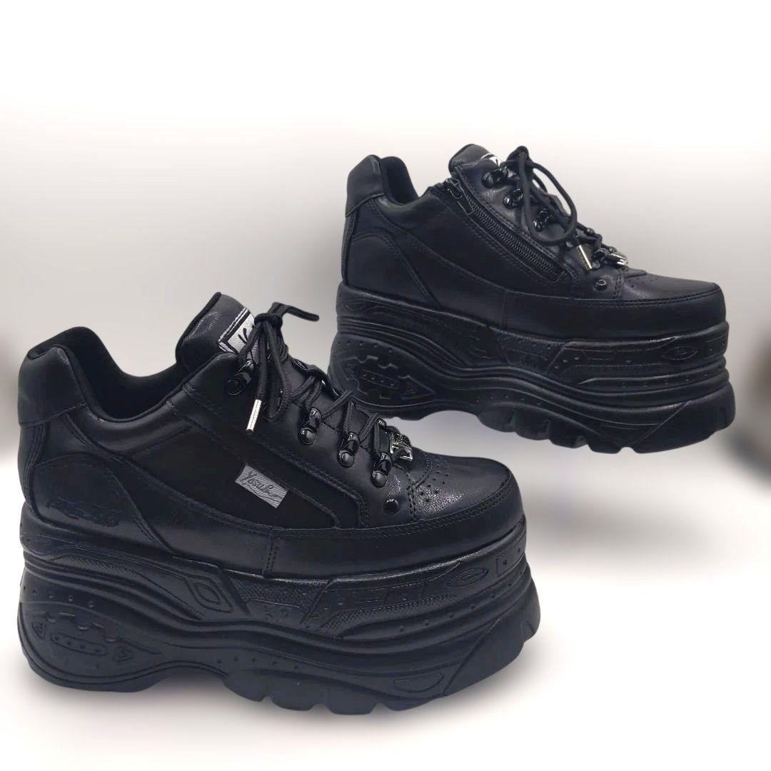 【極美品】 YOSUKE ヨースケ 厚底スニーカー 24黒 30周年記念モデル