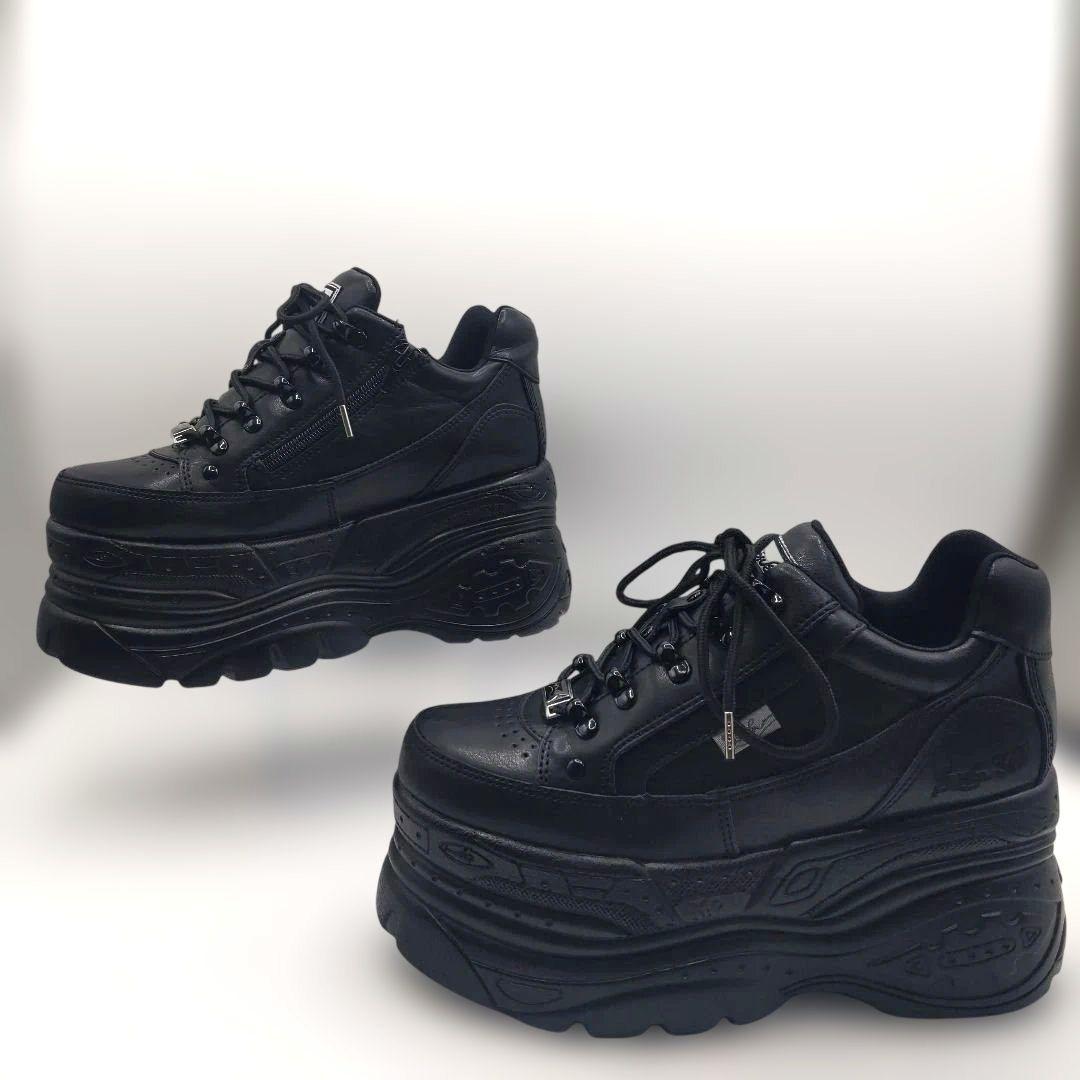 【極美品】 YOSUKE ヨースケ 厚底スニーカー 24黒 30周年記念モデル