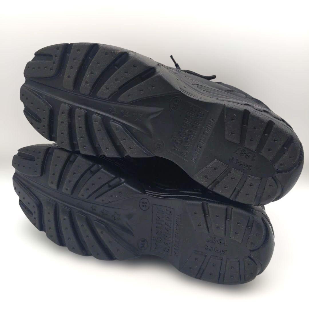 【極美品】 YOSUKE ヨースケ 厚底スニーカー 24黒 30周年記念モデル