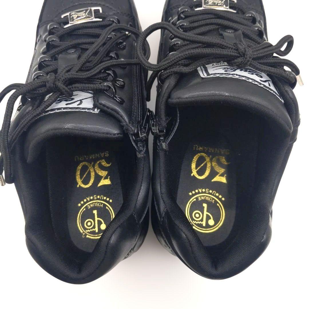 【極美品】 YOSUKE ヨースケ 厚底スニーカー 24黒 30周年記念モデル