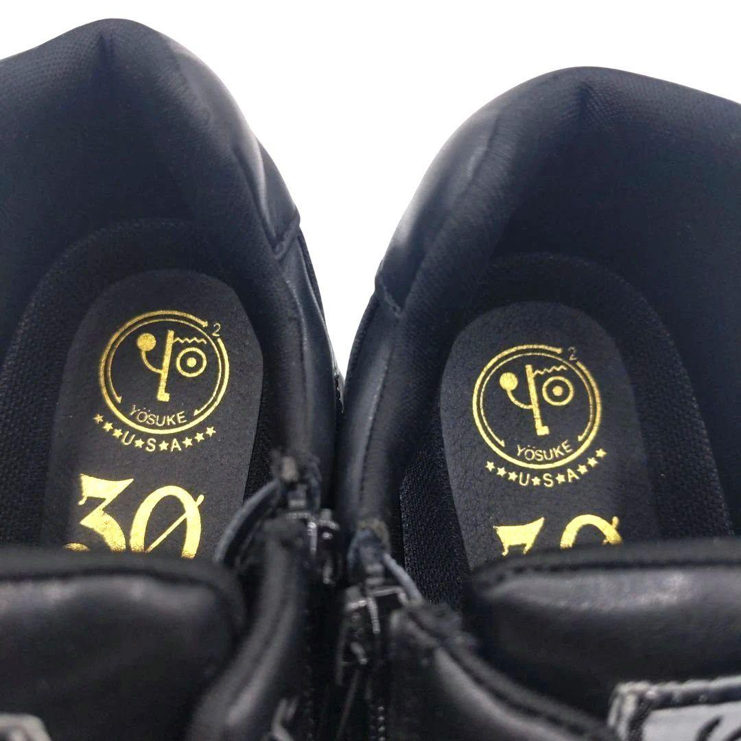 【極美品】 YOSUKE ヨースケ 厚底スニーカー 24黒 30周年記念モデル
