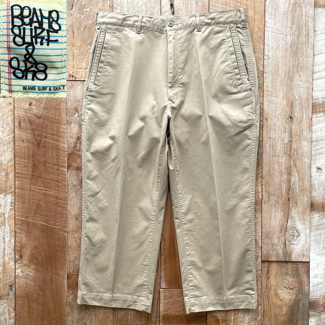 【美品】BEAMS SURF&SK8 SSZ ワイド トラウザーズ パンツ L