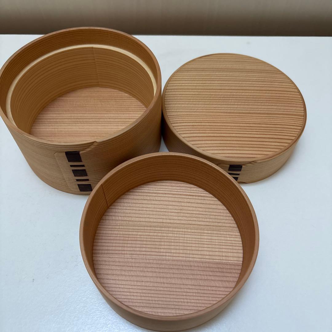 大館工芸社　曲げわっぱ　二ツ重丸弁当