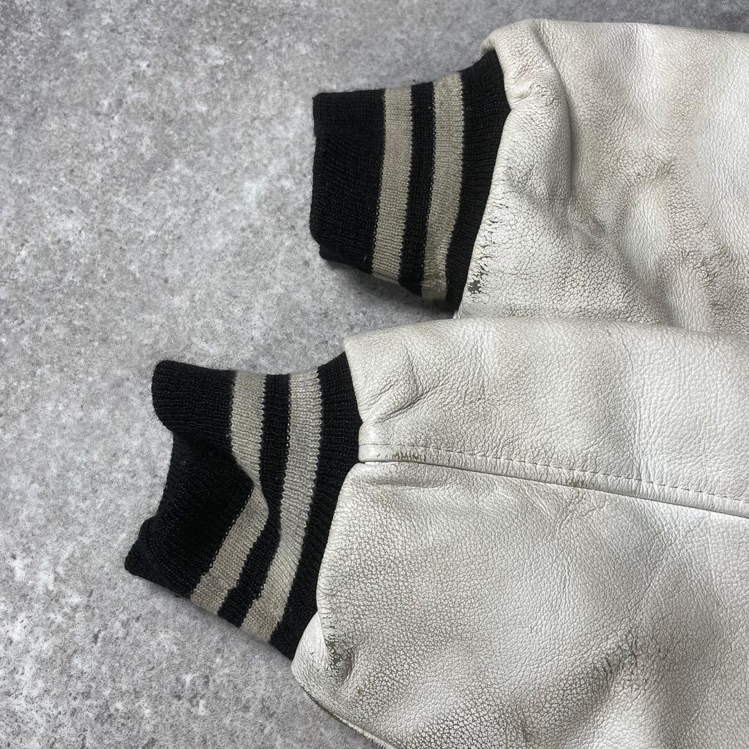 90s〜 GAME sportswear L USA製 スタジャン ウール