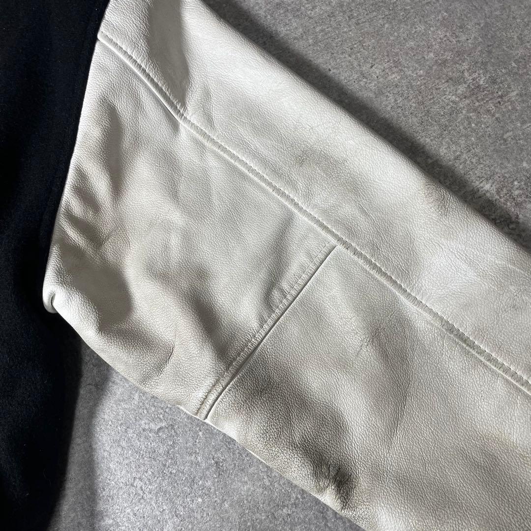 90s〜 GAME sportswear L USA製 スタジャン ウール