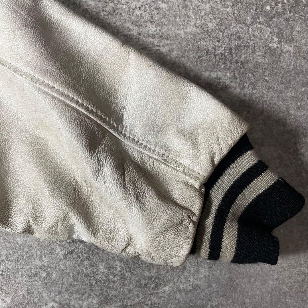 90s〜 GAME sportswear L USA製 スタジャン ウール