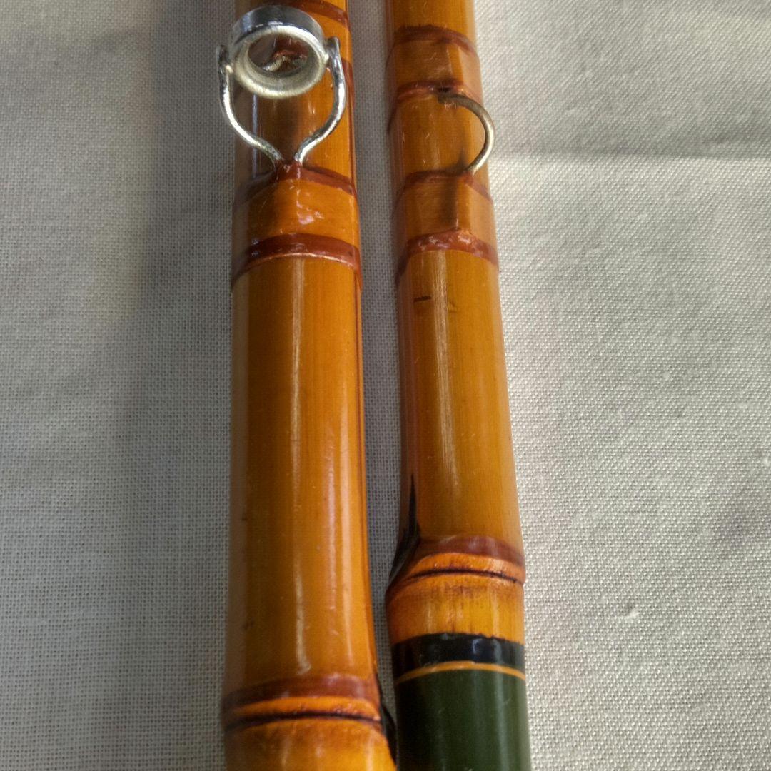 江戸和竿　銀座東作　 　　　ガイド付手バネ竿　良品