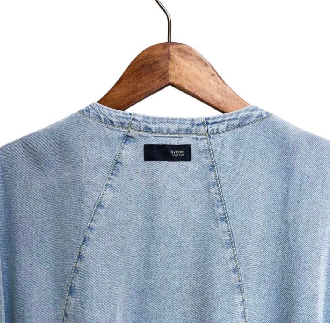 ayane テンセルデニムフリルポンチョ 825504