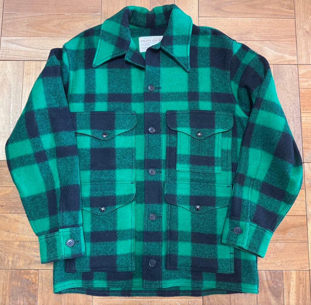 【希少サイズ38】USA製 フィルソン マッキーノクルーザー グリーン×ブラック