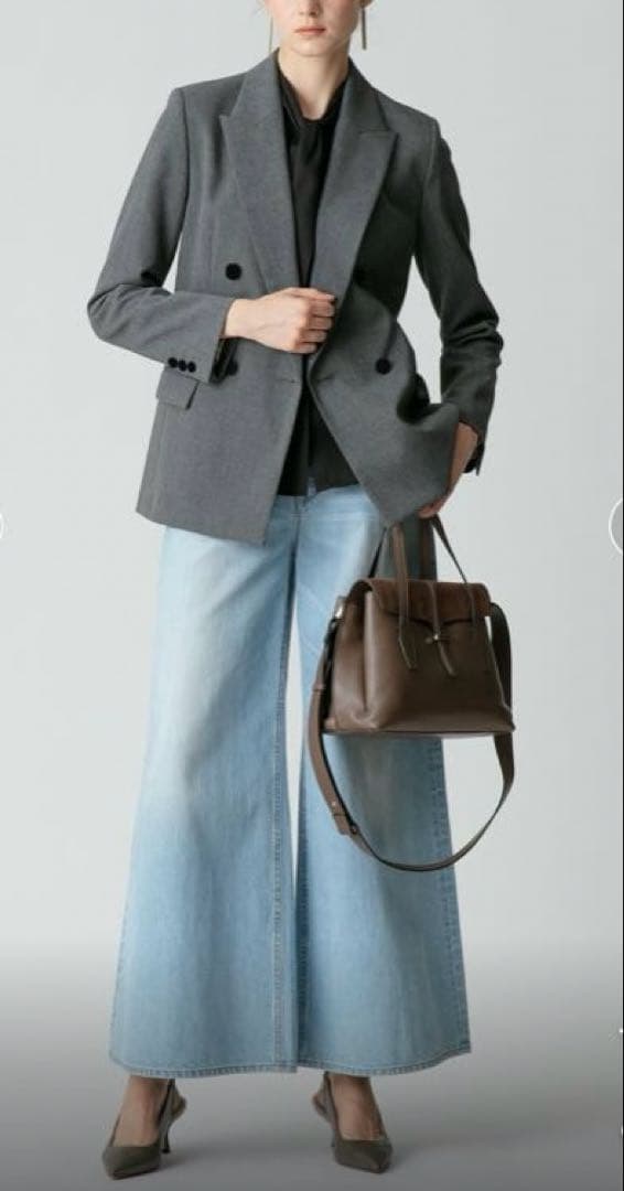 極美品　アルアバイル リオペルオックスダブルジャケット グレー　2023年