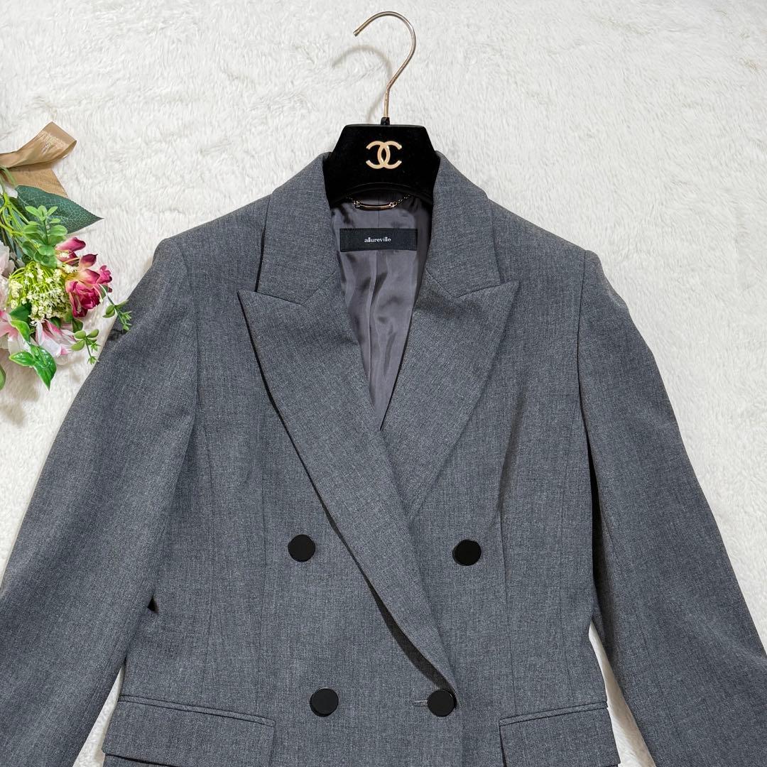 極美品　アルアバイル リオペルオックスダブルジャケット グレー　2023年