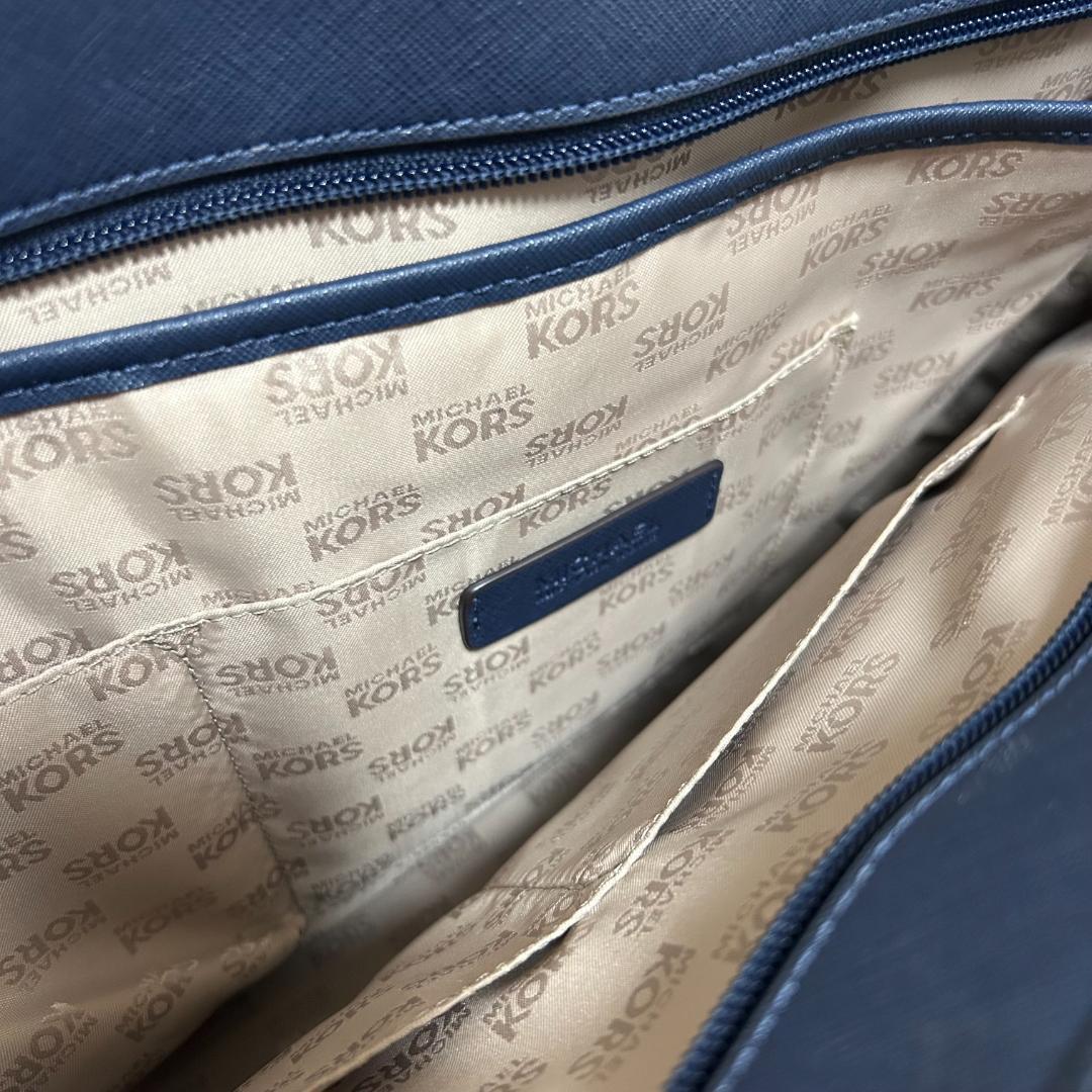 【美品】MICHAEL KORS マイケルコース A4 ネイビー トートバッグ