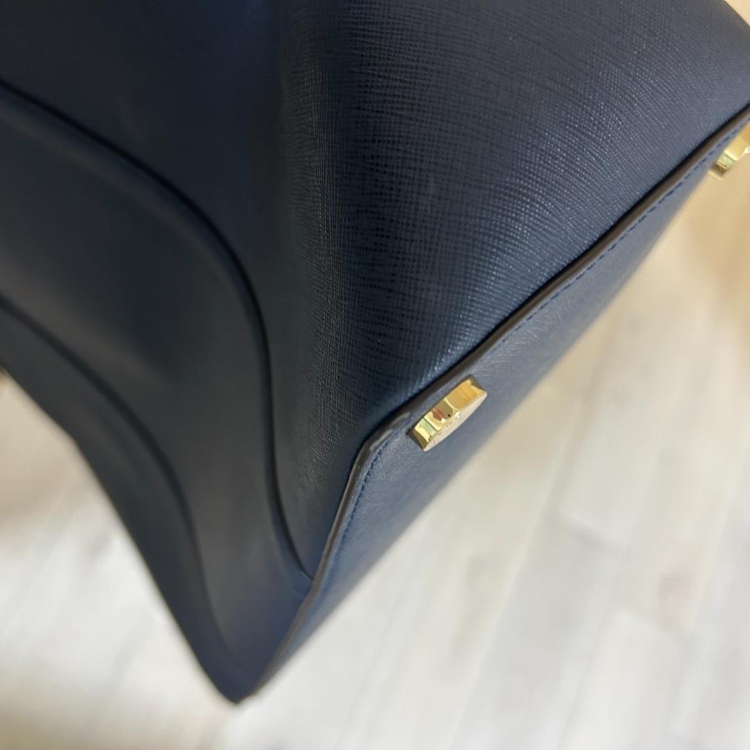 【美品】MICHAEL KORS マイケルコース A4 ネイビー トートバッグ