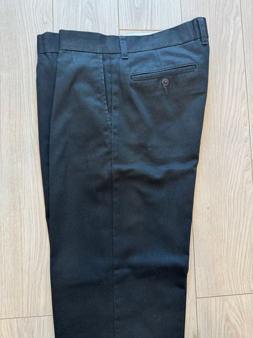 ワコマリア ディッキーズ L 24FW ブラック PLEATED TROUSER