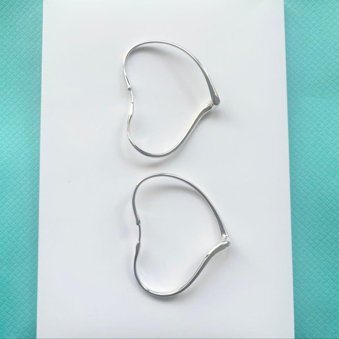 Tiffany オープン ハート フープ ピアス M