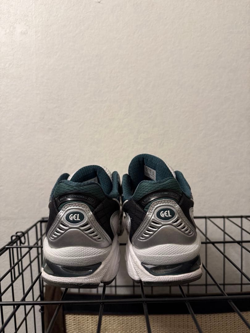 靴 asics GEL-NIMBUS 10.1 WHITE/SAXON GREEN