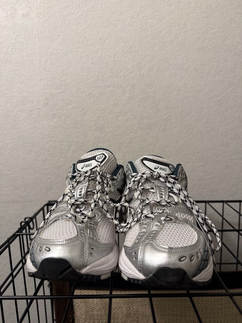 靴 asics GEL-NIMBUS 10.1 WHITE/SAXON GREEN