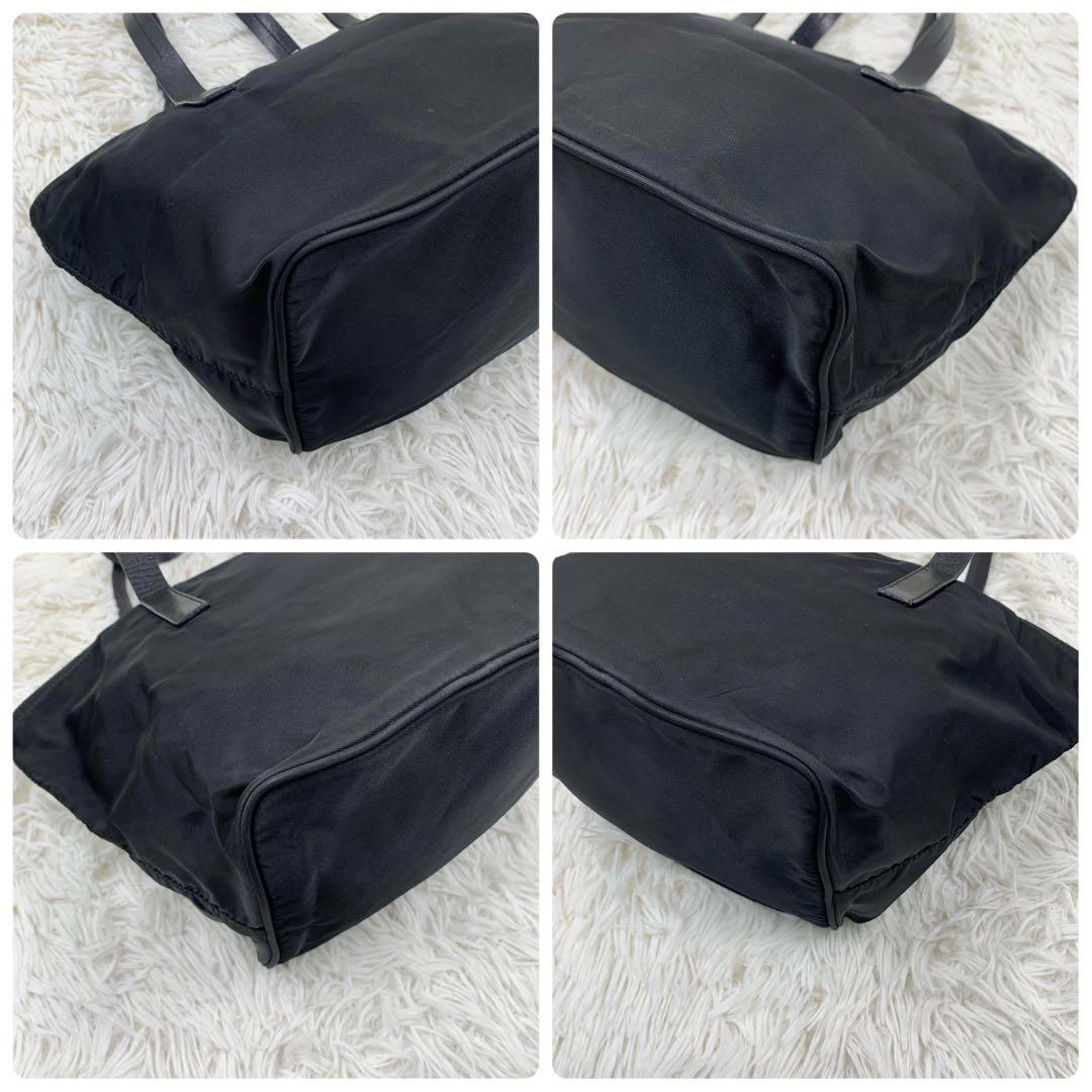 【✨極美品✨】プラダ トートバッグ 三角ロゴ 舟形 ナイロン ブラック