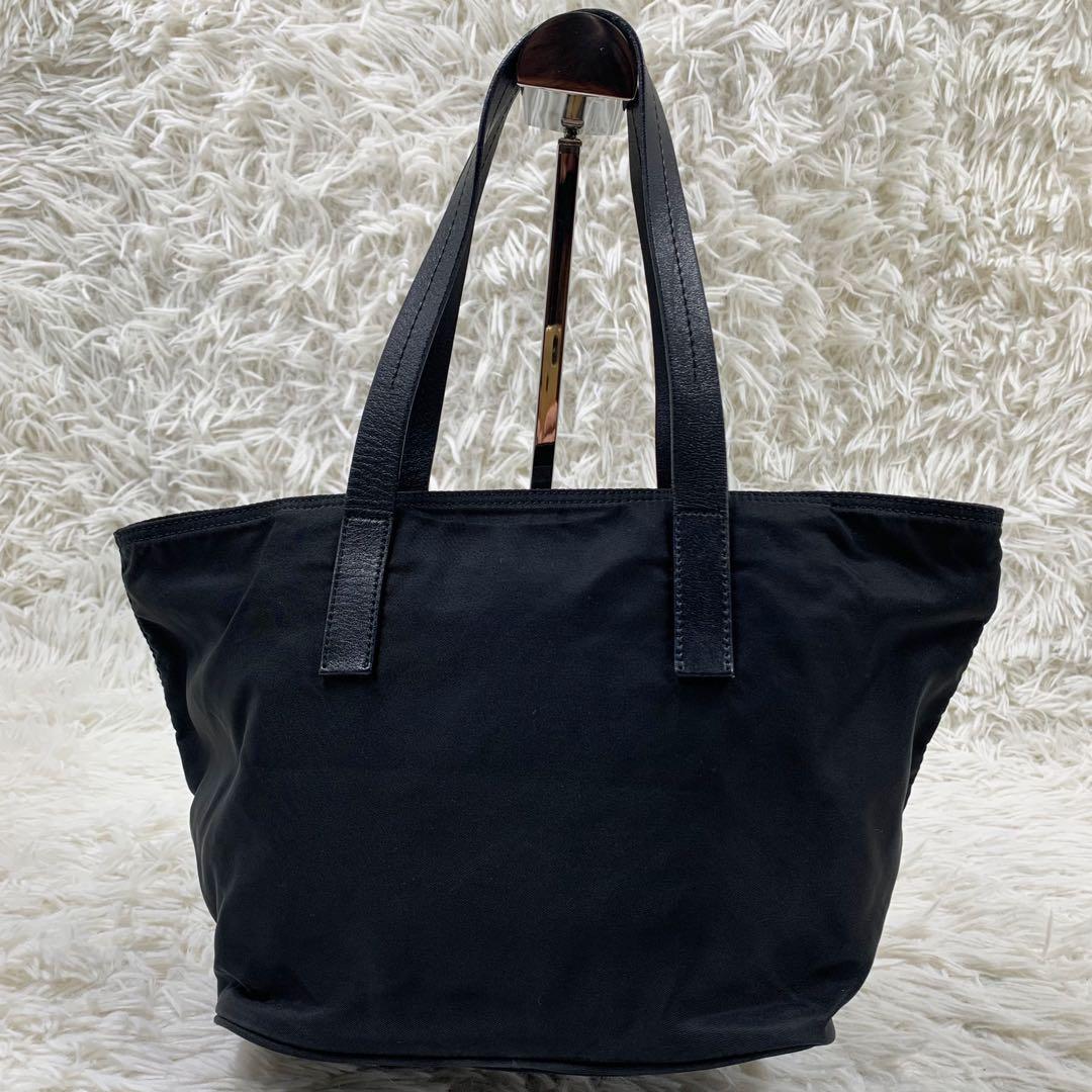 【✨極美品✨】プラダ トートバッグ 三角ロゴ 舟形 ナイロン ブラック