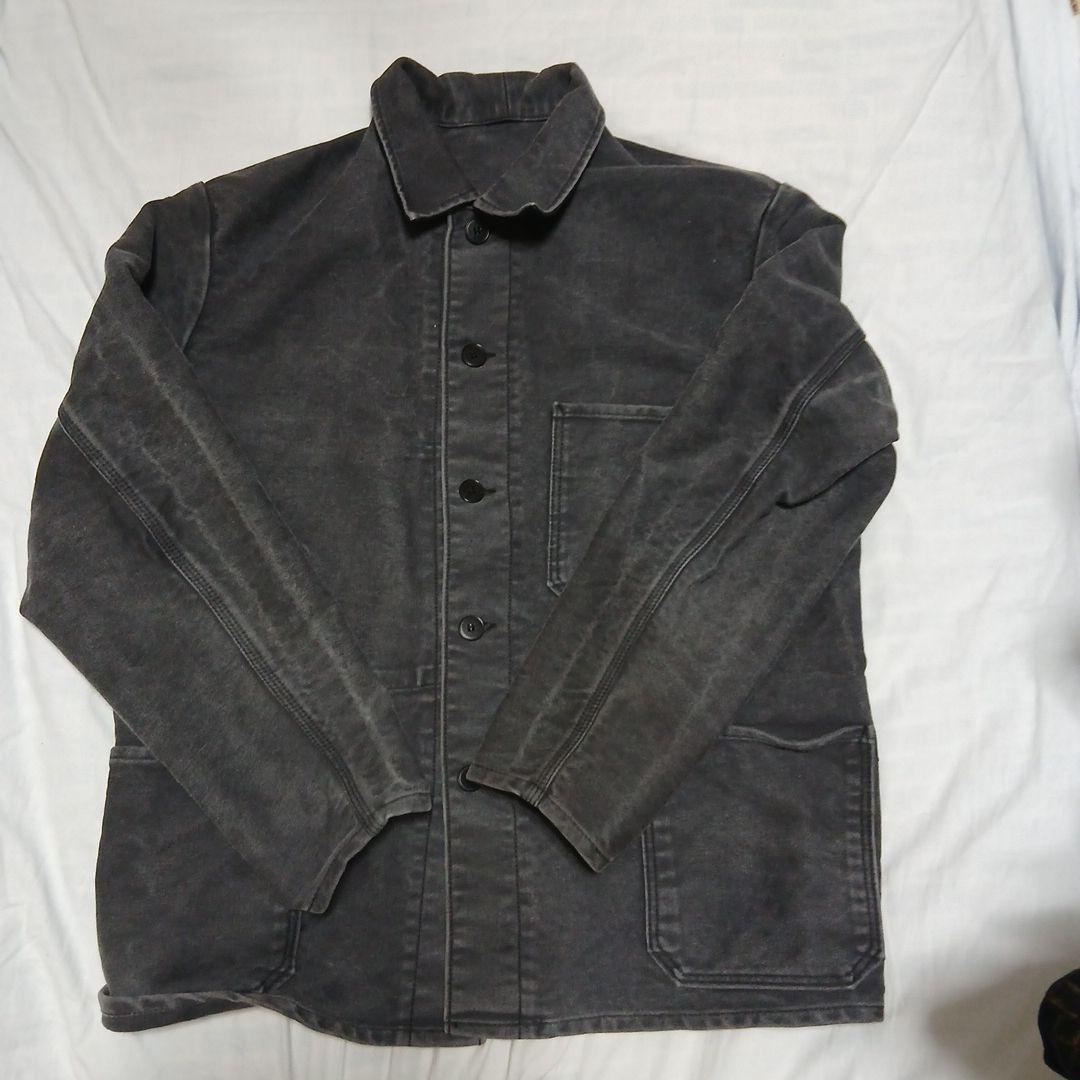 ブラックエレファントスキンジャケット　ユーロヴィンテージ