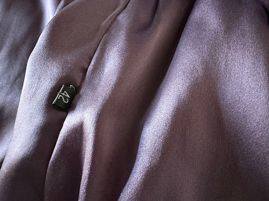 ミンク　毛皮　フード付き　ショート丈　パープル　紫