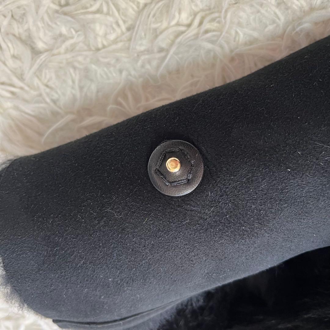 美品✨Yves SALOMON イヴサロモン ムートン ファーコート ブラックM