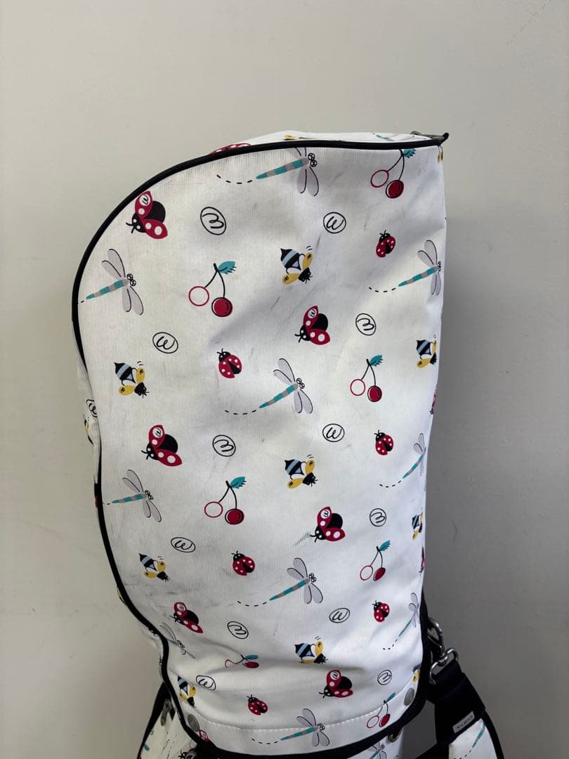 M・U SPORTS ユニーク柄 ホワイト ゴルフ キャディバッグ