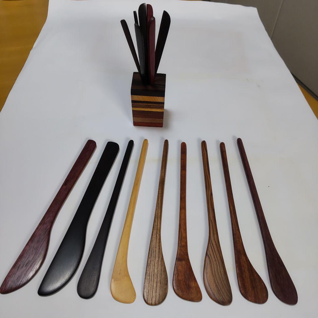 『＊零＊』銘木のバターナイフ&マドラー&デザートスティック等