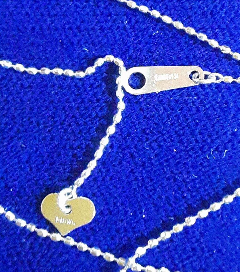 K18 WG ネックレス 45.5cm ボールチェーンアジャスター